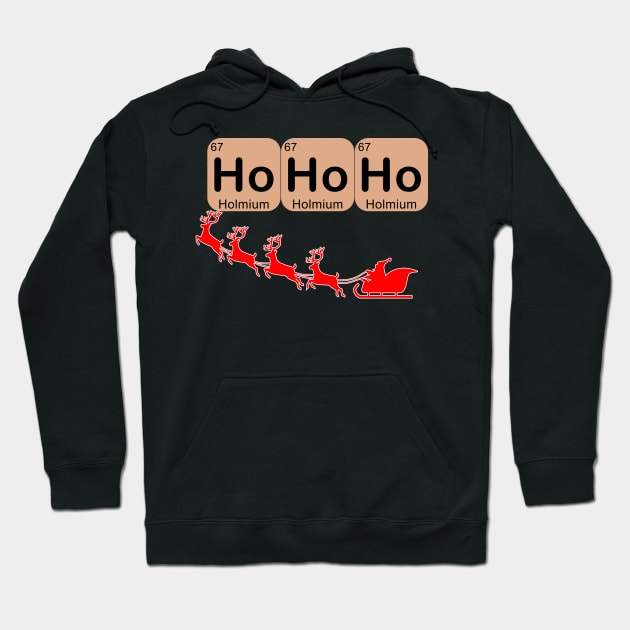 Christmas Periodic table Ho Ho Ho Hoodie by Geoji 